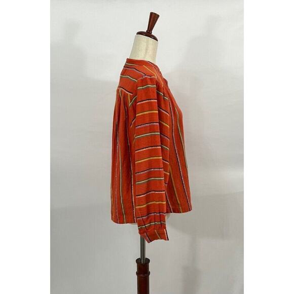 ACE & JIG Sz XS Barrett Blouse Orange Stripe Shirt Top Rhumba Textile - Picture 5 of 8